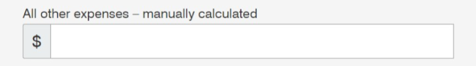 The All other expenses label of a tax return.