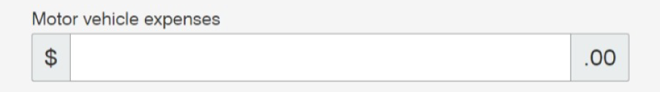 The Motor vehicle expenses label of a tax return.