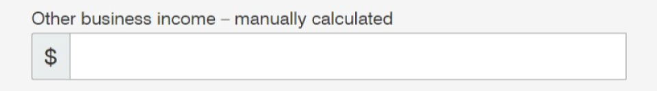 The Other business income label of a tax return.