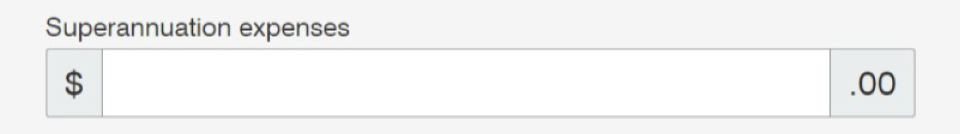 The Superannuation expenses label of a tax return.